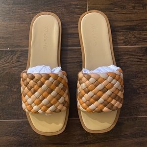 MADEWELL • The Suzi Slide in Multi Woven Leather